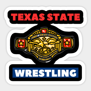 Texas State wrestling Sticker